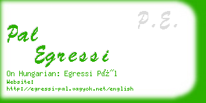 pal egressi business card